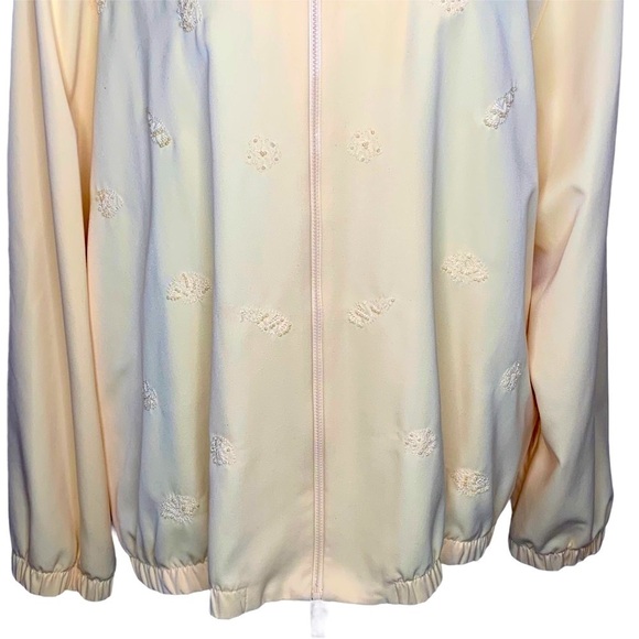 Alfred Dunner Women’s Pastel Yellow Beaded Zip Wind Breaker Jacket Coat Size 20 - Picture 5 of 15